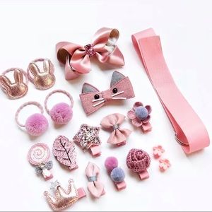 18 piece hair bow accessories set